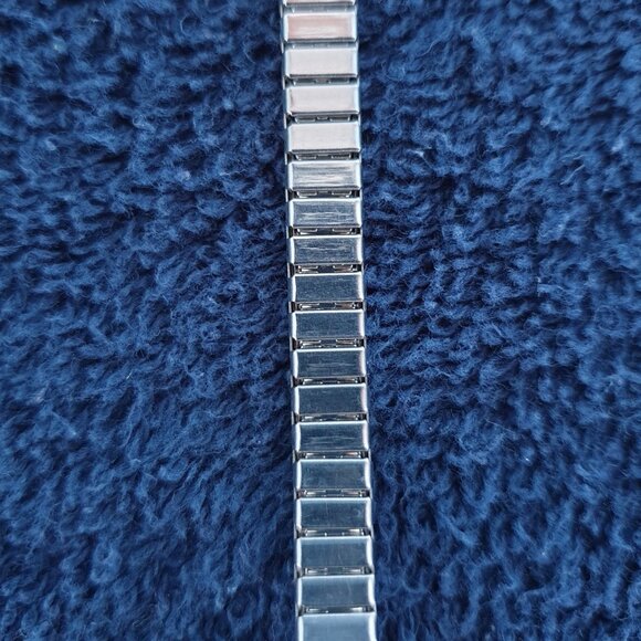 Vintage 1970s Navajo Native American C. Lee Signed Sterling Silver Watch Band - Picture 8 of 13